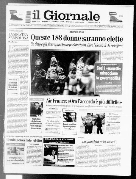 Il giornale : quotidiano del mattino